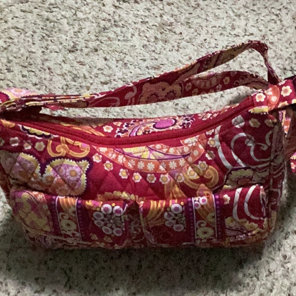 Vera Bradley Raspberry Fritz Crossbody purse 11 X 7